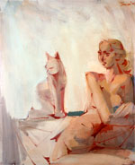 girl with cat